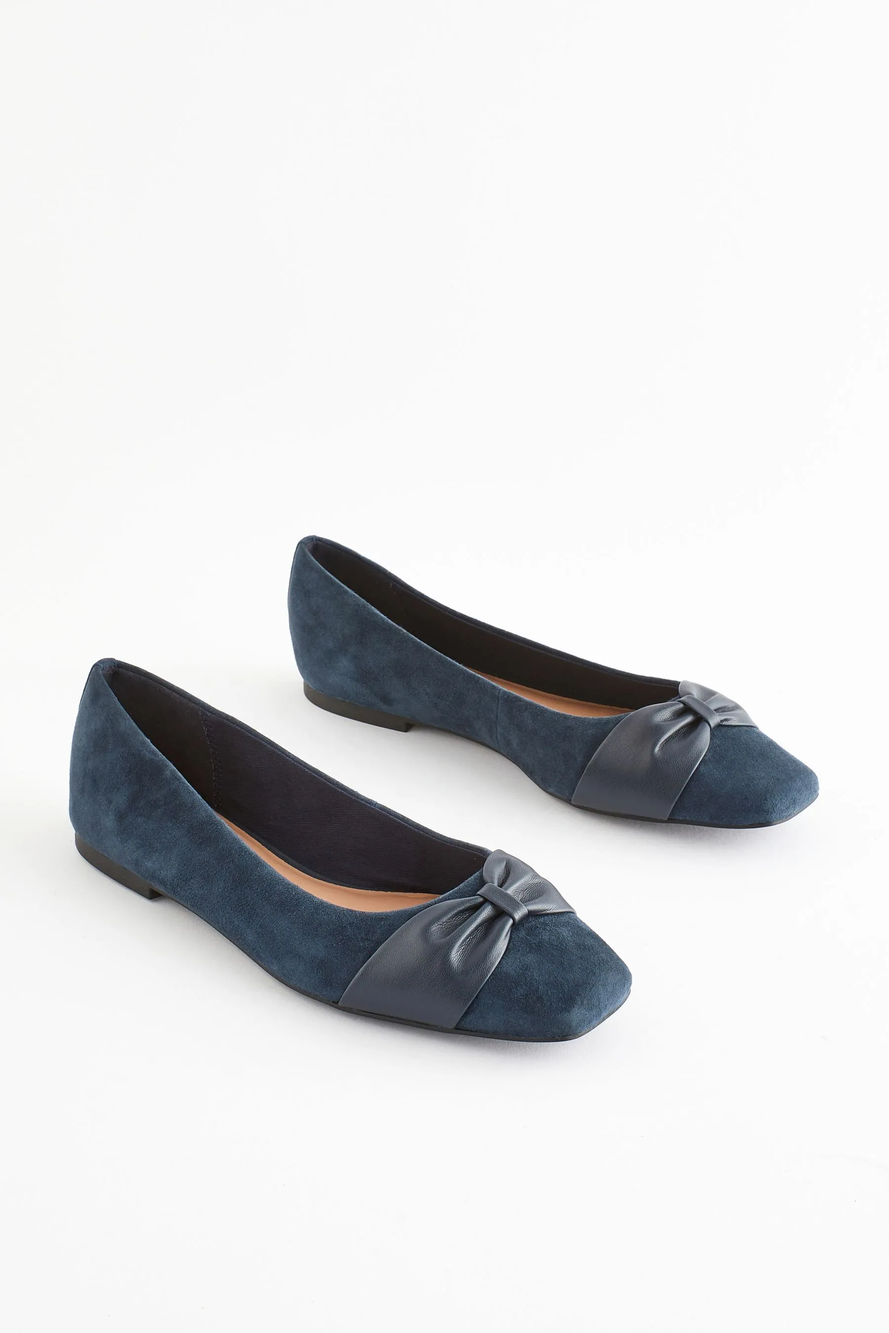 Forever Comfort® - Fiocco - Ballerine in pelle con punta squadrata