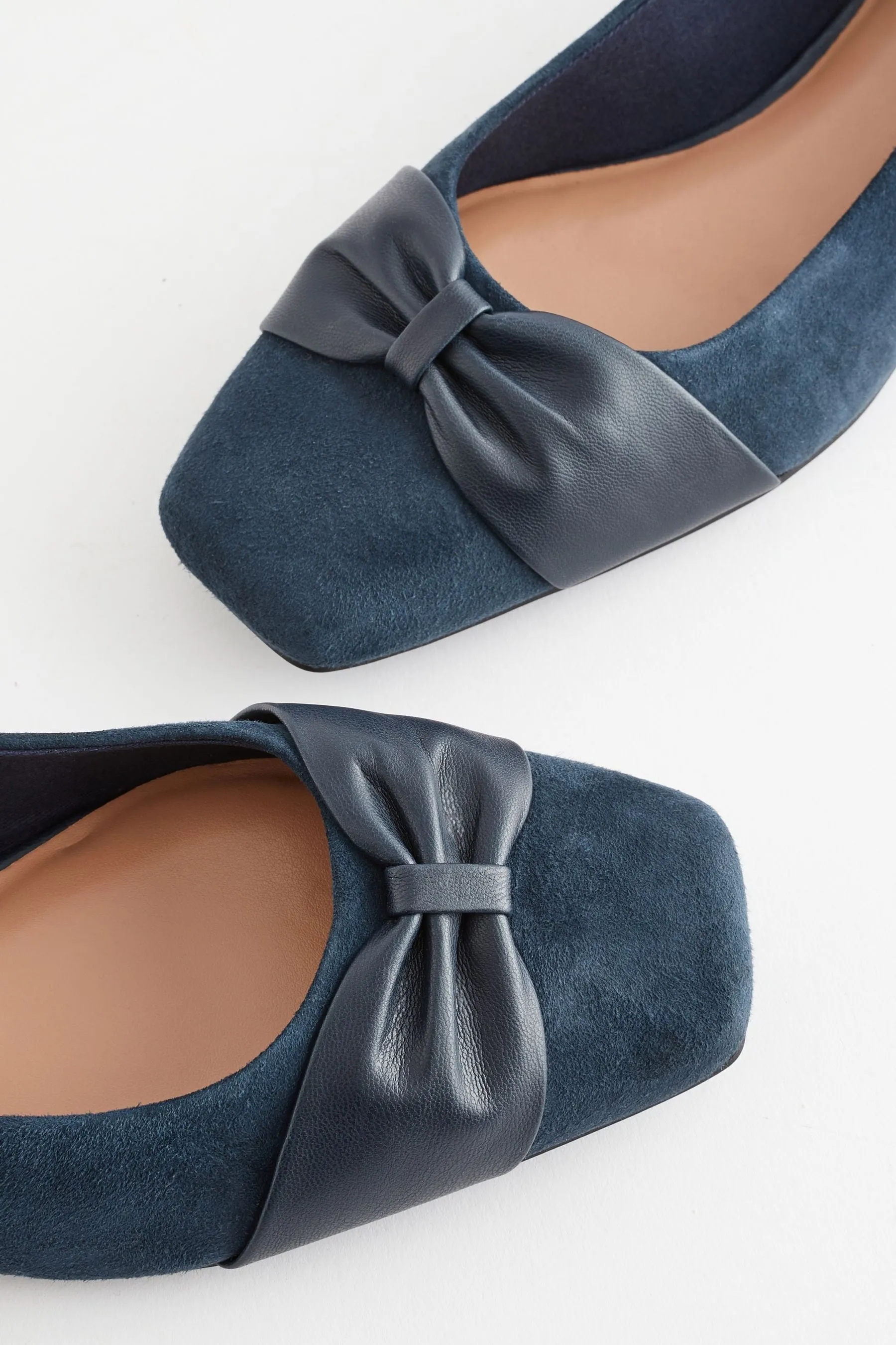 Forever Comfort® - Fiocco - Ballerine in pelle con punta squadrata