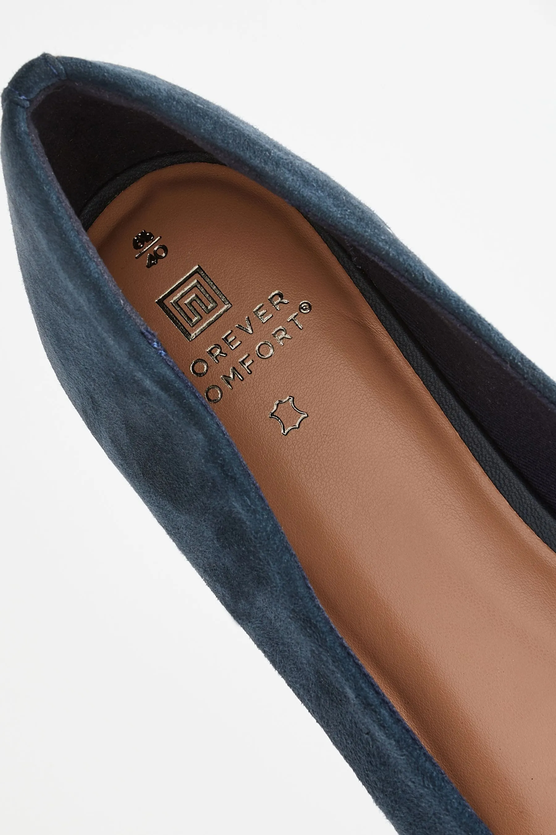 Forever Comfort® - Fiocco - Ballerine in pelle con punta squadrata