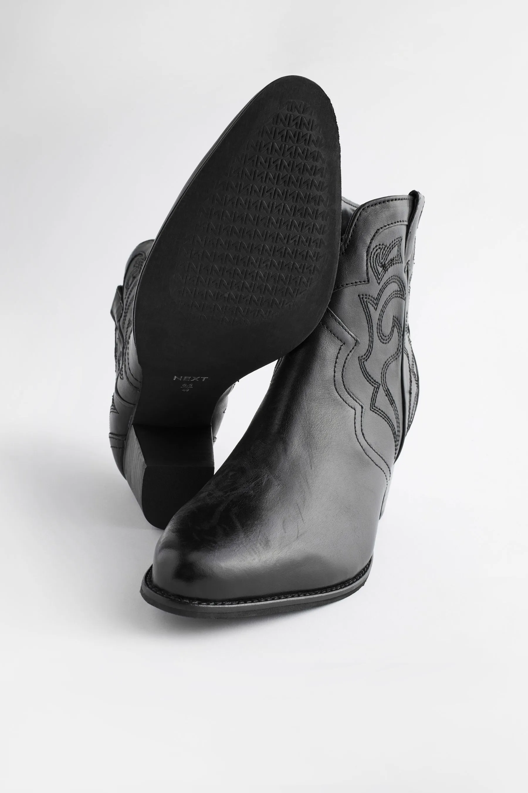 Forever Comfort® - Stivali stile western/cowboy con cuciture alla caviglia