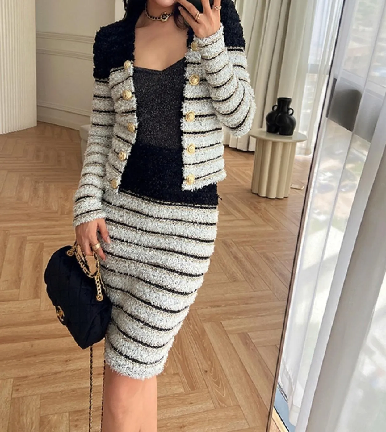 Giacca cardigan Cappotto gonna al ginocchio Giacca cardigan in maglia 2023 Moda autunno Novità