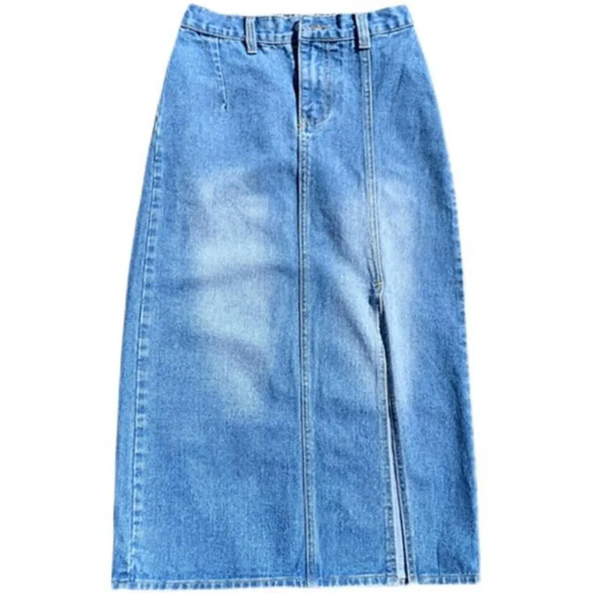 Gonne di jeans midi Donna M 4xl Vita alta Lunga A Line Cowboy Stile casual Moda vintage Nuovo arrivo Primavera Estate Fald