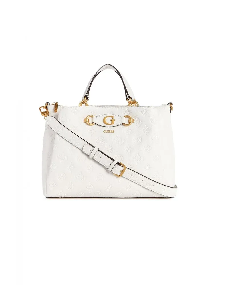 GUESS PD920906 IZZY PEONY borsa a mano e tracolla donna bianco logato