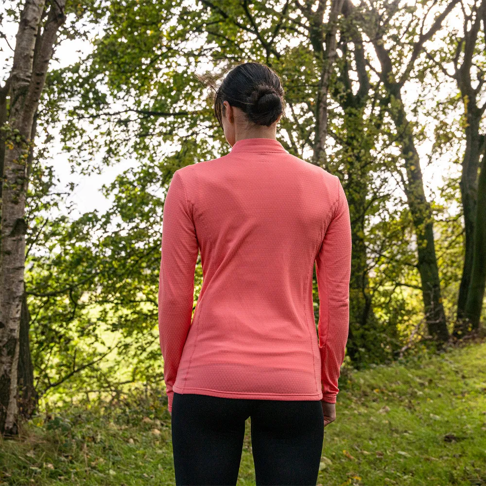 Higher State L/S 1/4 Cerniera Thermal Grid per donna Top