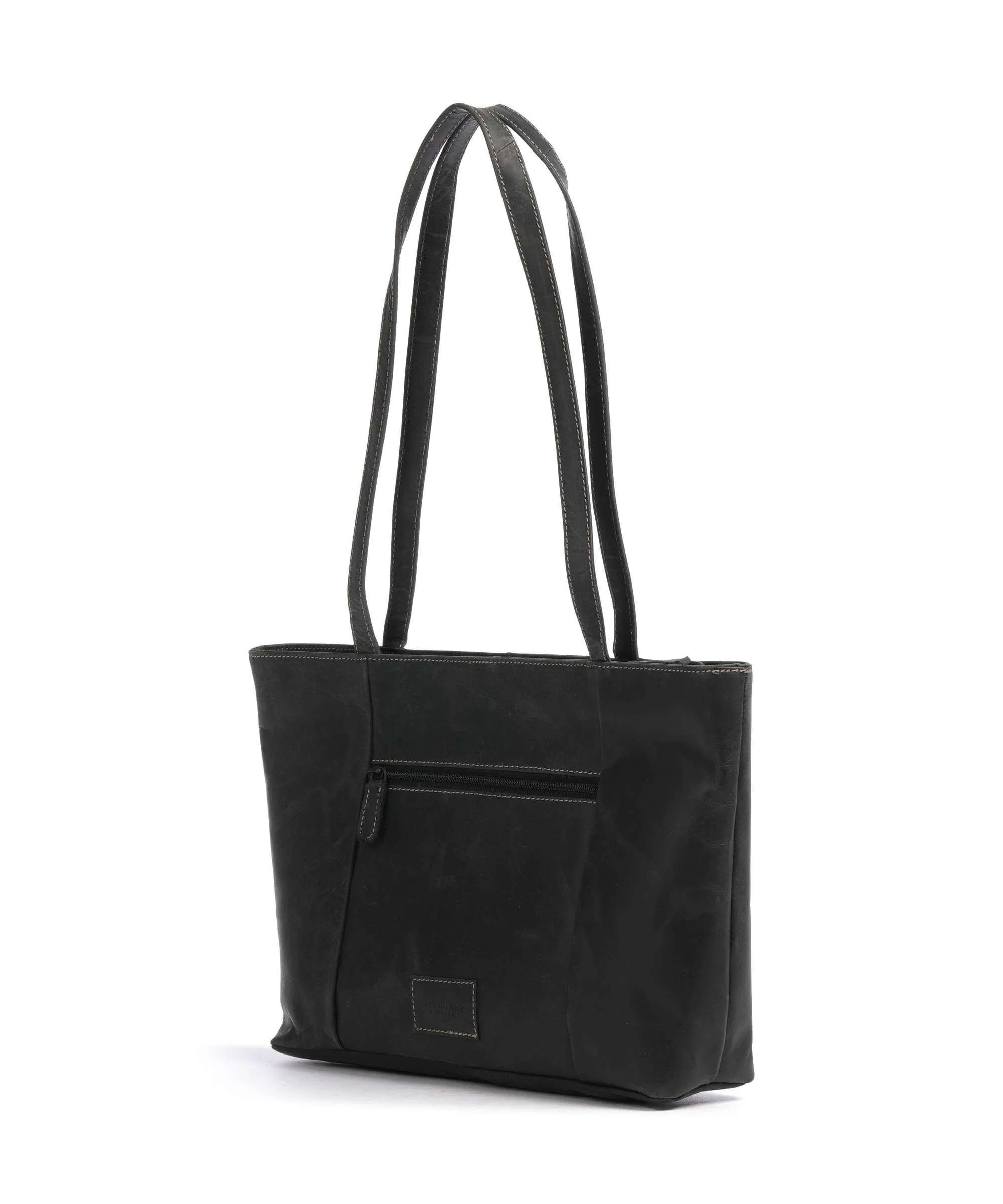  Jack Kinsky Baltimore 18 Borsa shopper pelle a grana fine antracite  