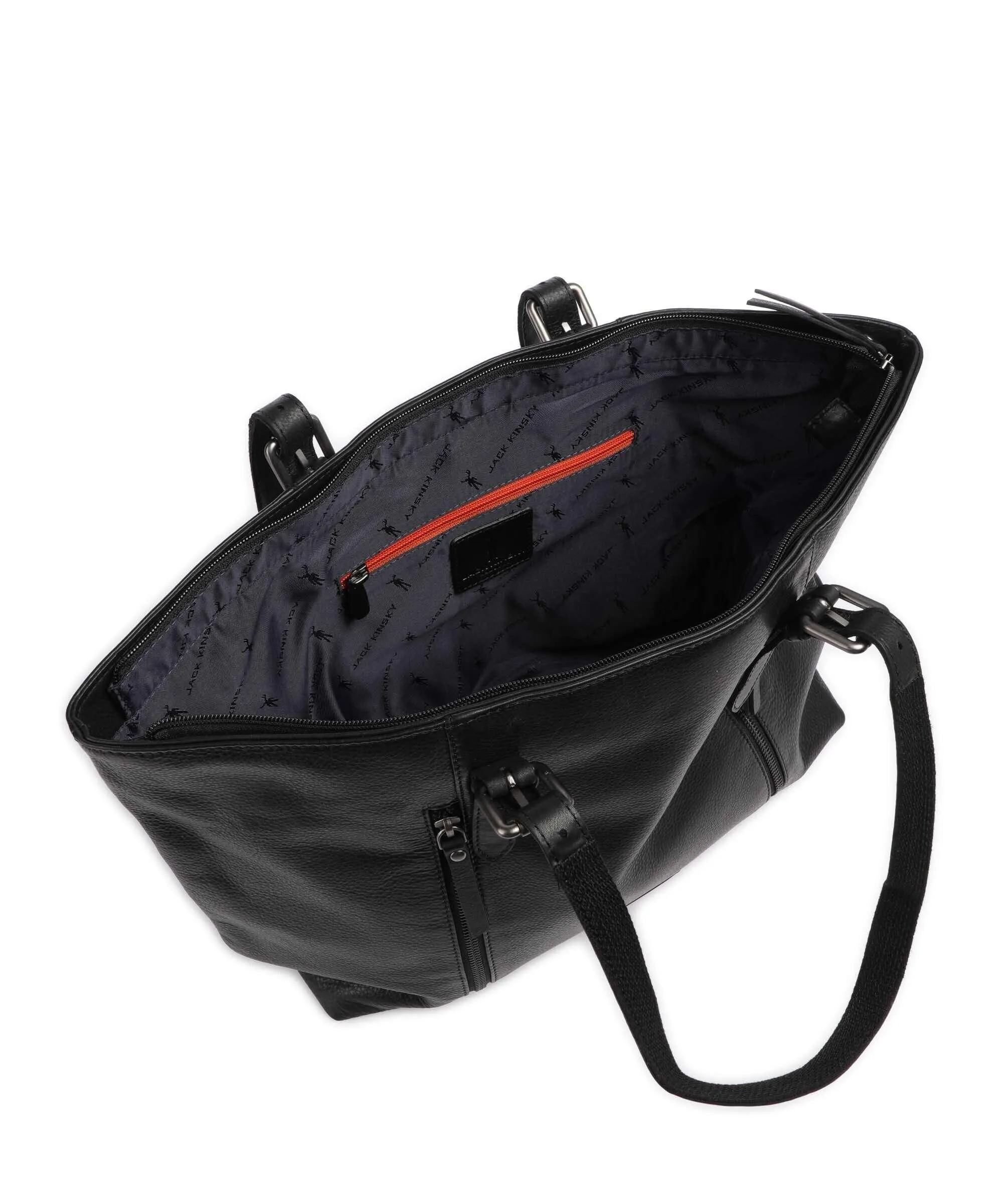  Jack Kinsky Montreal 25N Borsa shopper pelle granulata nero  