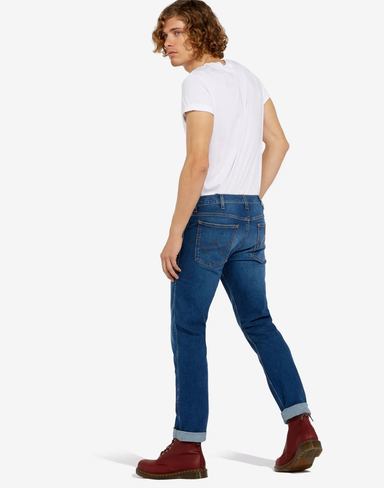 Jeans wrangler slim fit high-waisted denim stretch