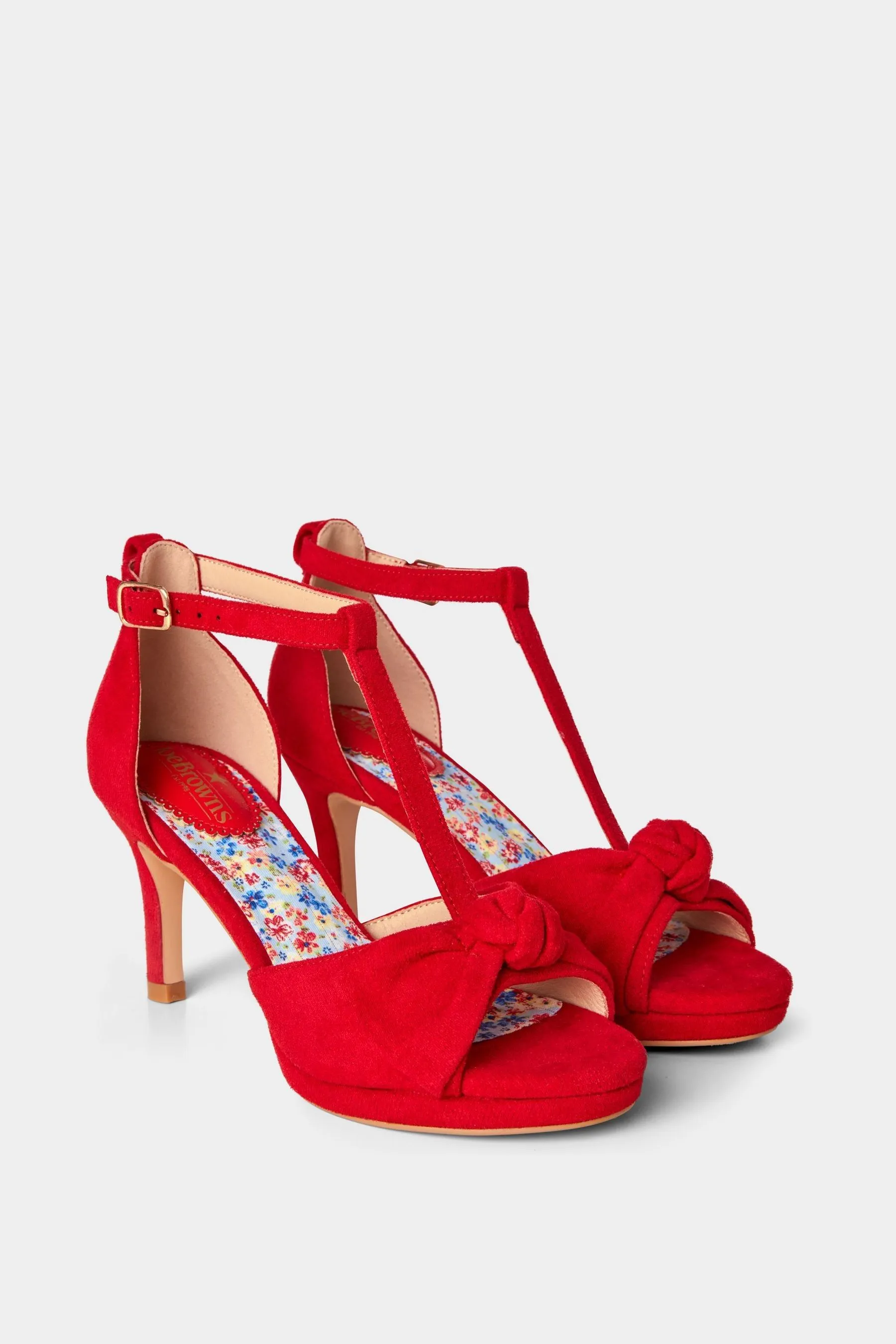 Joe Browns - Scarpe con tacco Fiocco punta aperta e cinturino a T