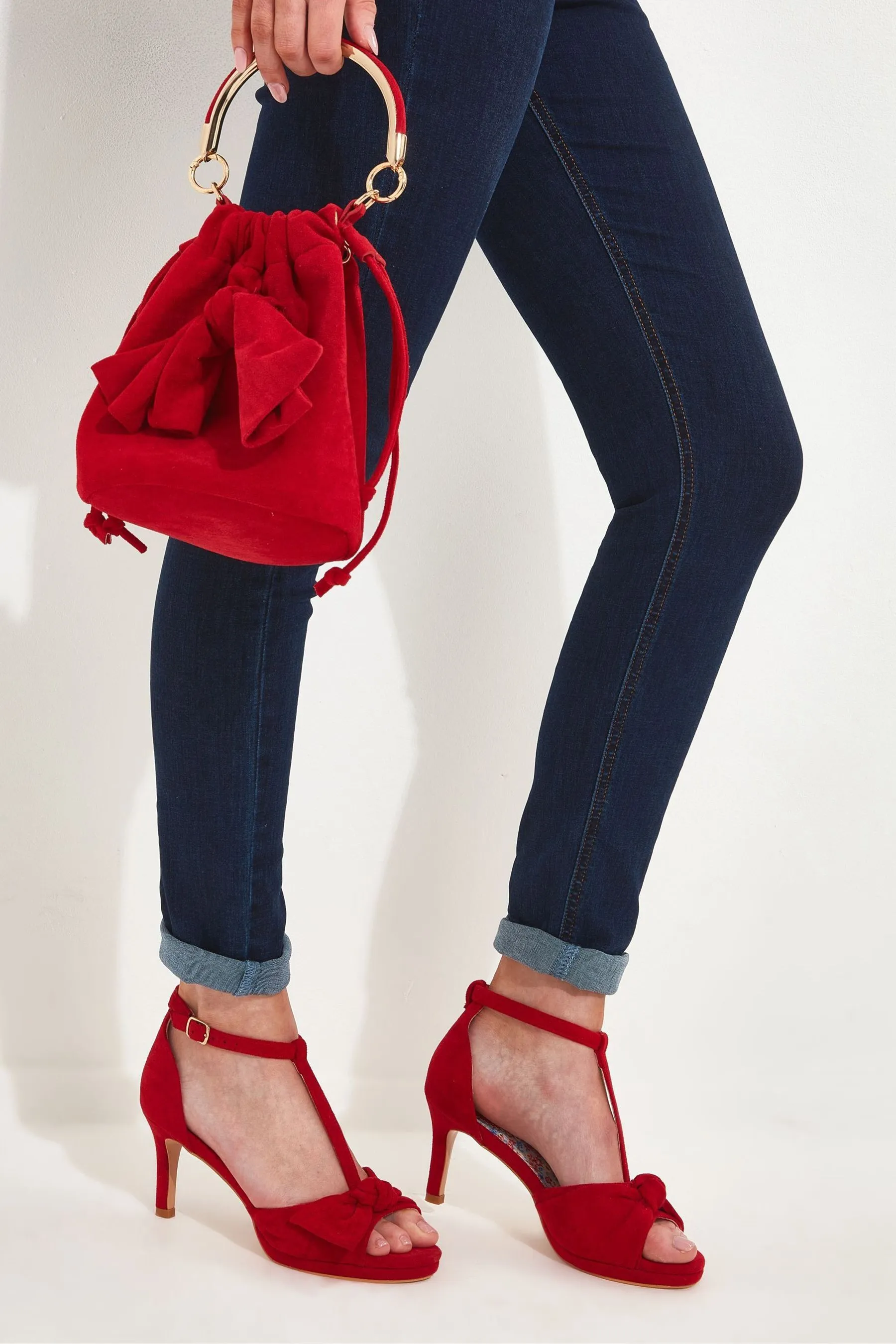 Joe Browns - Scarpe con tacco Fiocco punta aperta e cinturino a T