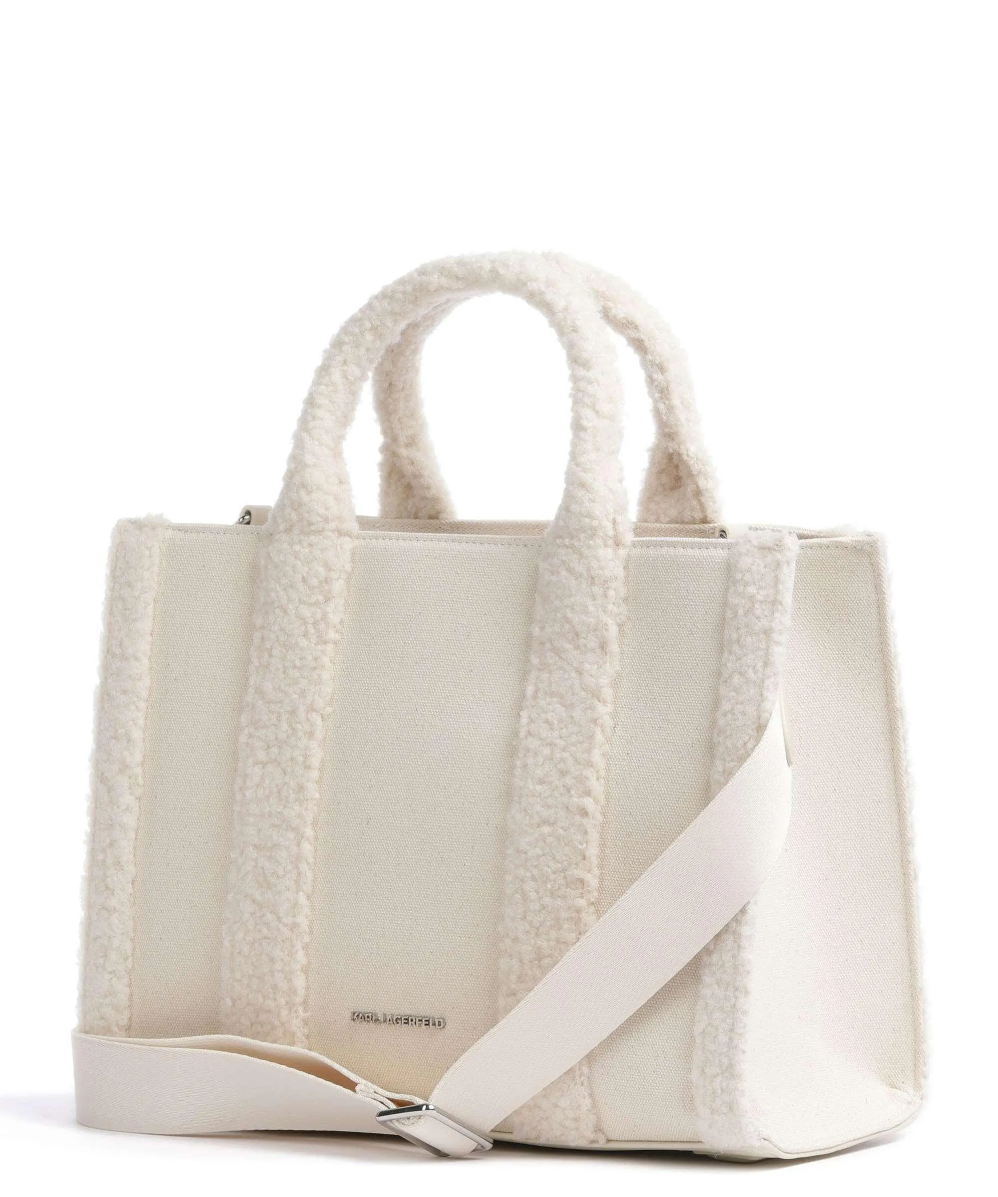  Karl Lagerfeld K/Ikonik 2.0 Borsa a mano cotone riciclato avorio  