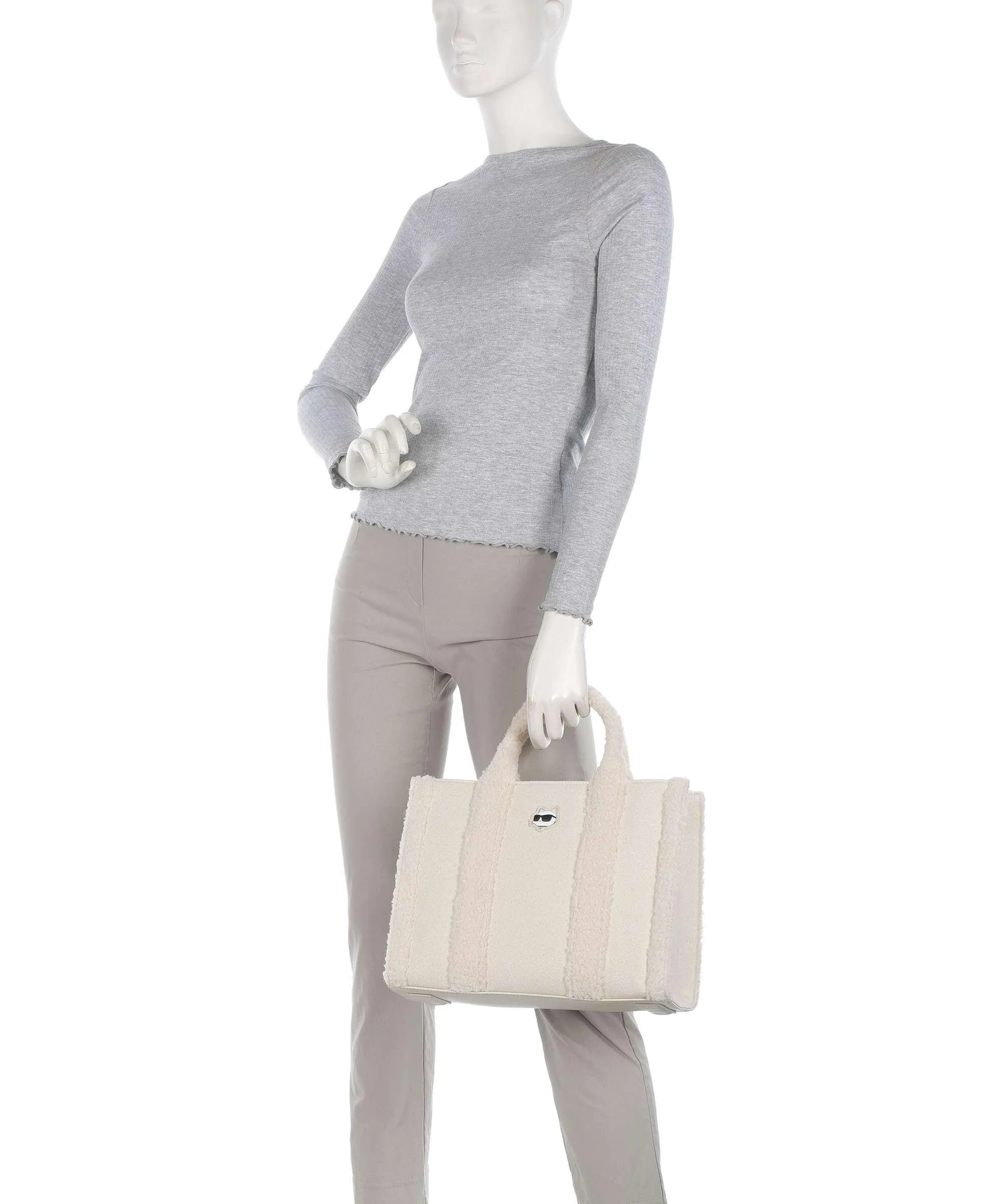  Karl Lagerfeld K/Ikonik 2.0 Borsa a mano cotone riciclato avorio  