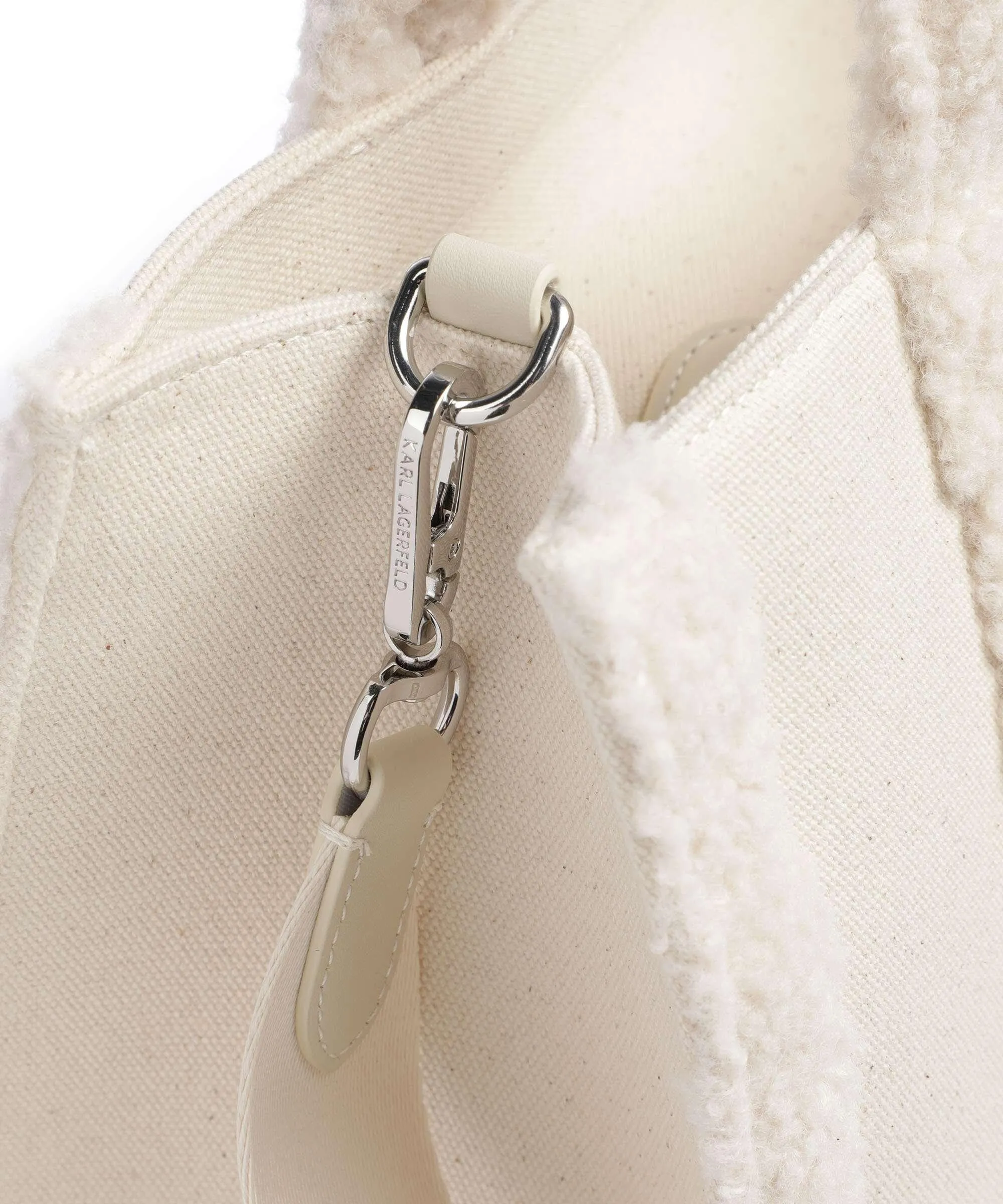  Karl Lagerfeld K/Ikonik 2.0 Borsa a mano cotone riciclato avorio  