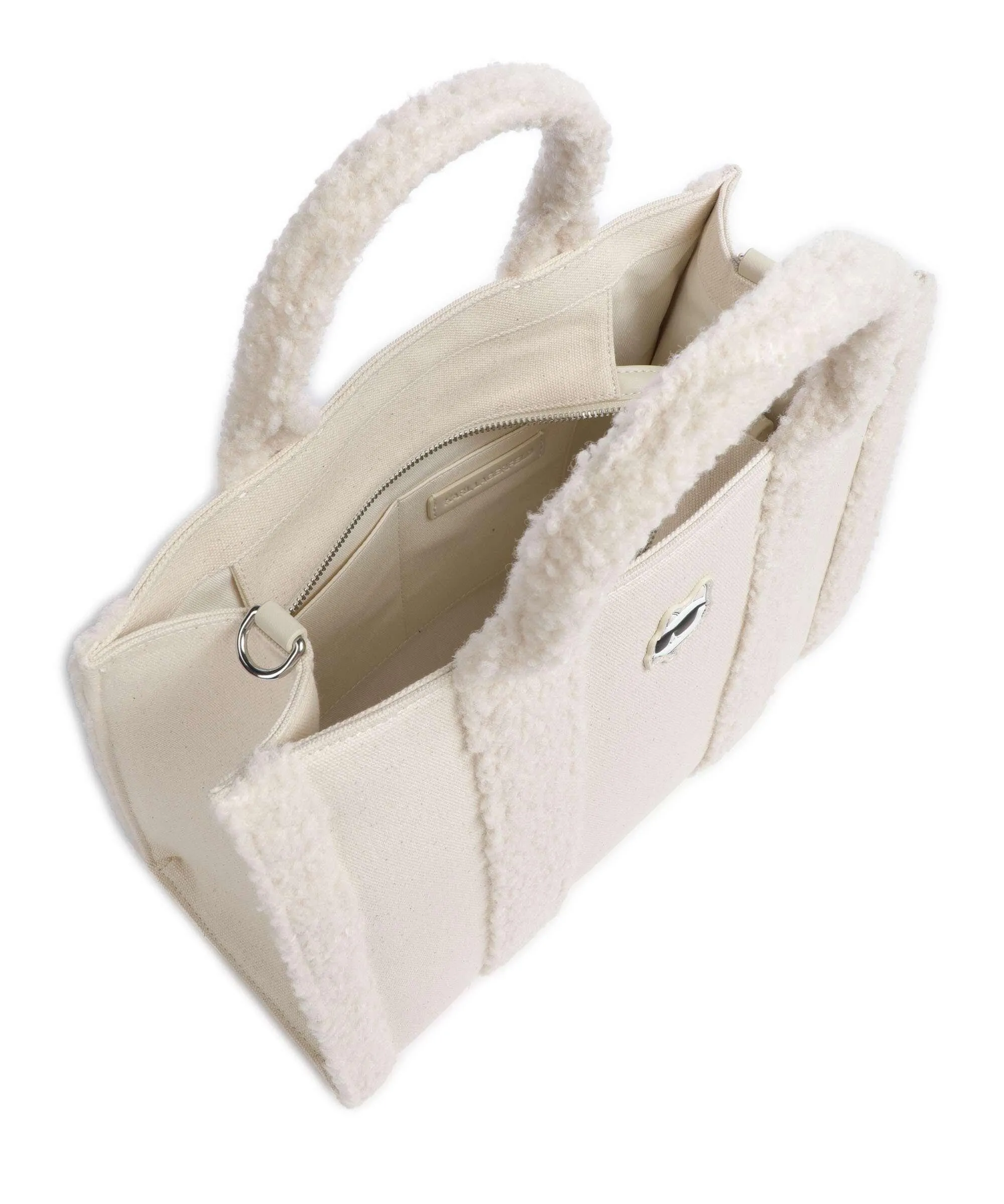 Karl Lagerfeld K/Ikonik 2.0 Borsa a mano cotone riciclato avorio  