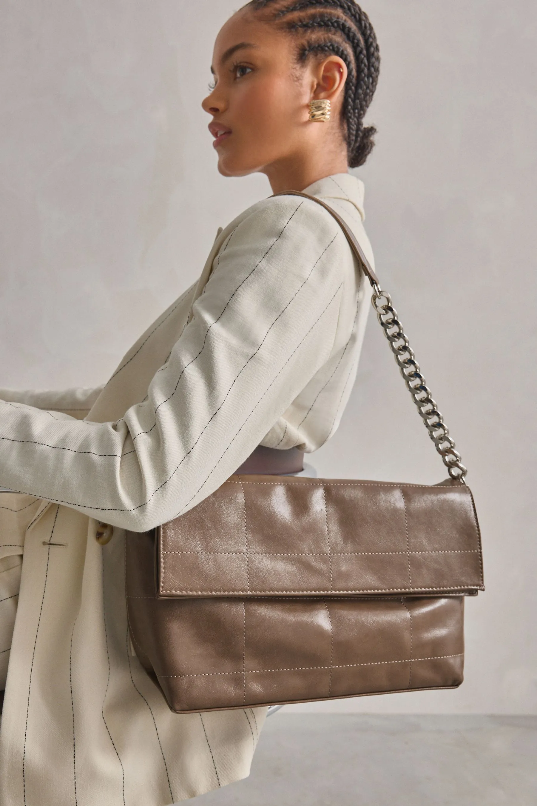 Marrone Tortora  - Borsa a catena