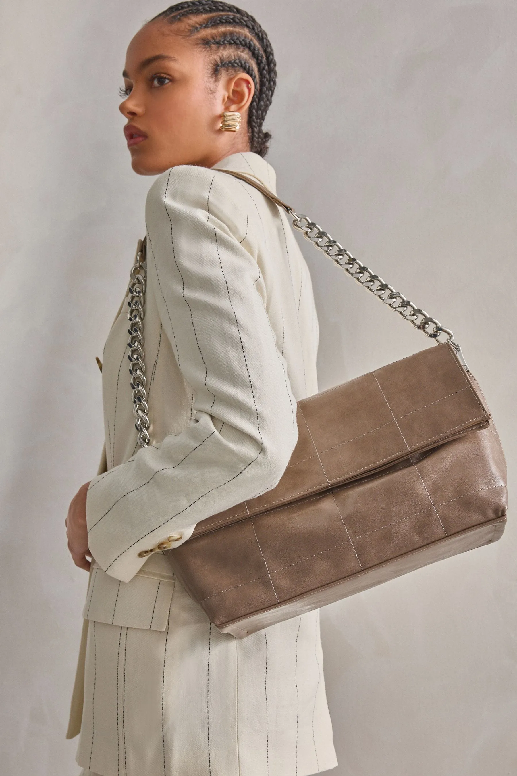 Marrone Tortora  - Borsa a catena
