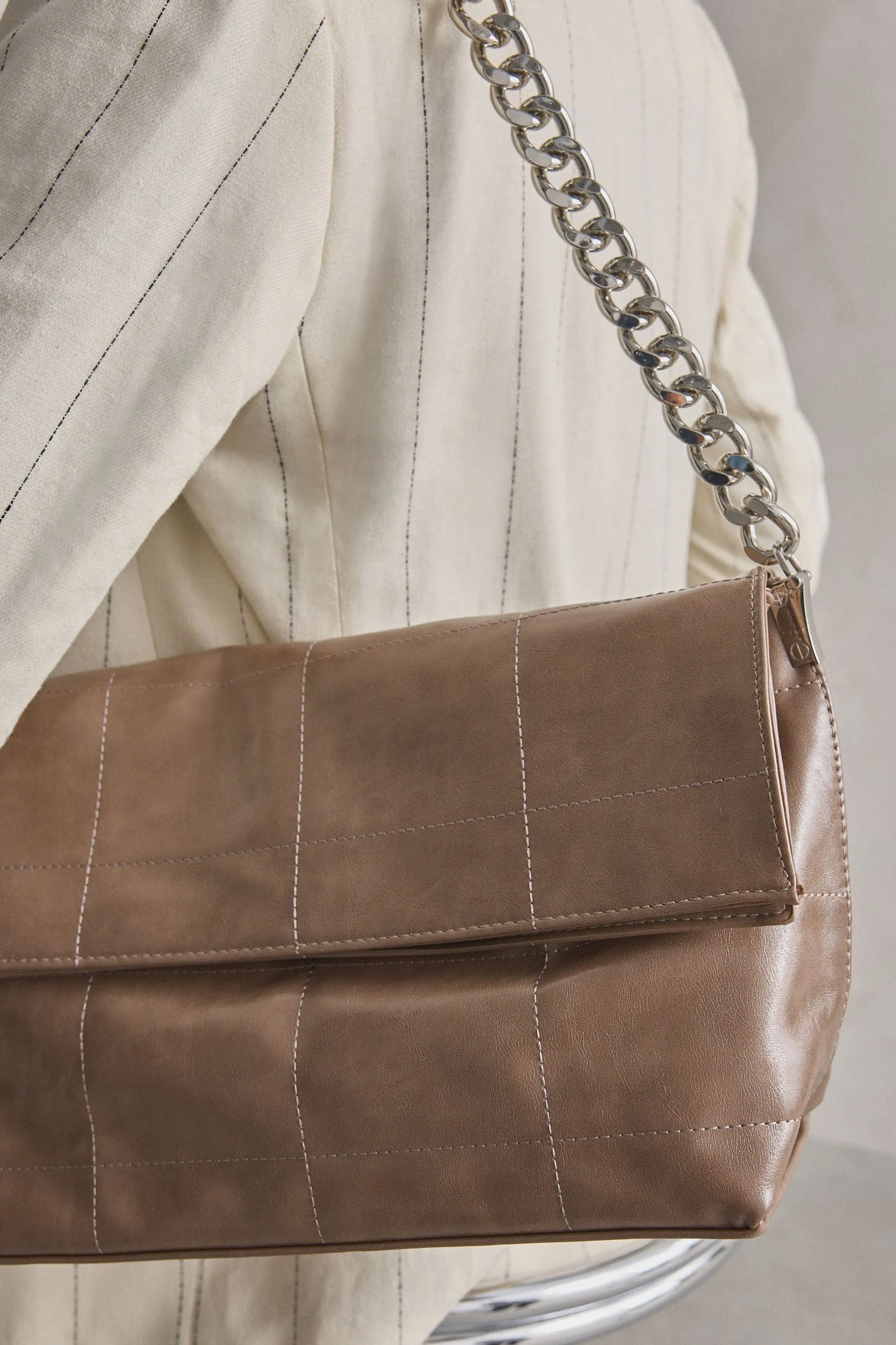 Marrone Tortora  - Borsa a catena