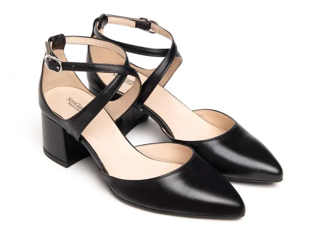 NERO GIARDINI SCARPE CON TACCO DONNA ESTATE E409501D 100  DECOLLETE IN PELLE NERO