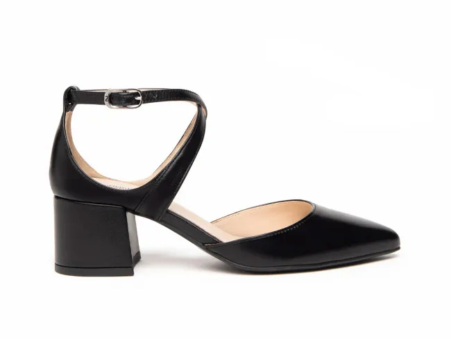 NERO GIARDINI SCARPE CON TACCO DONNA ESTATE E409501D 100  DECOLLETE IN PELLE NERO