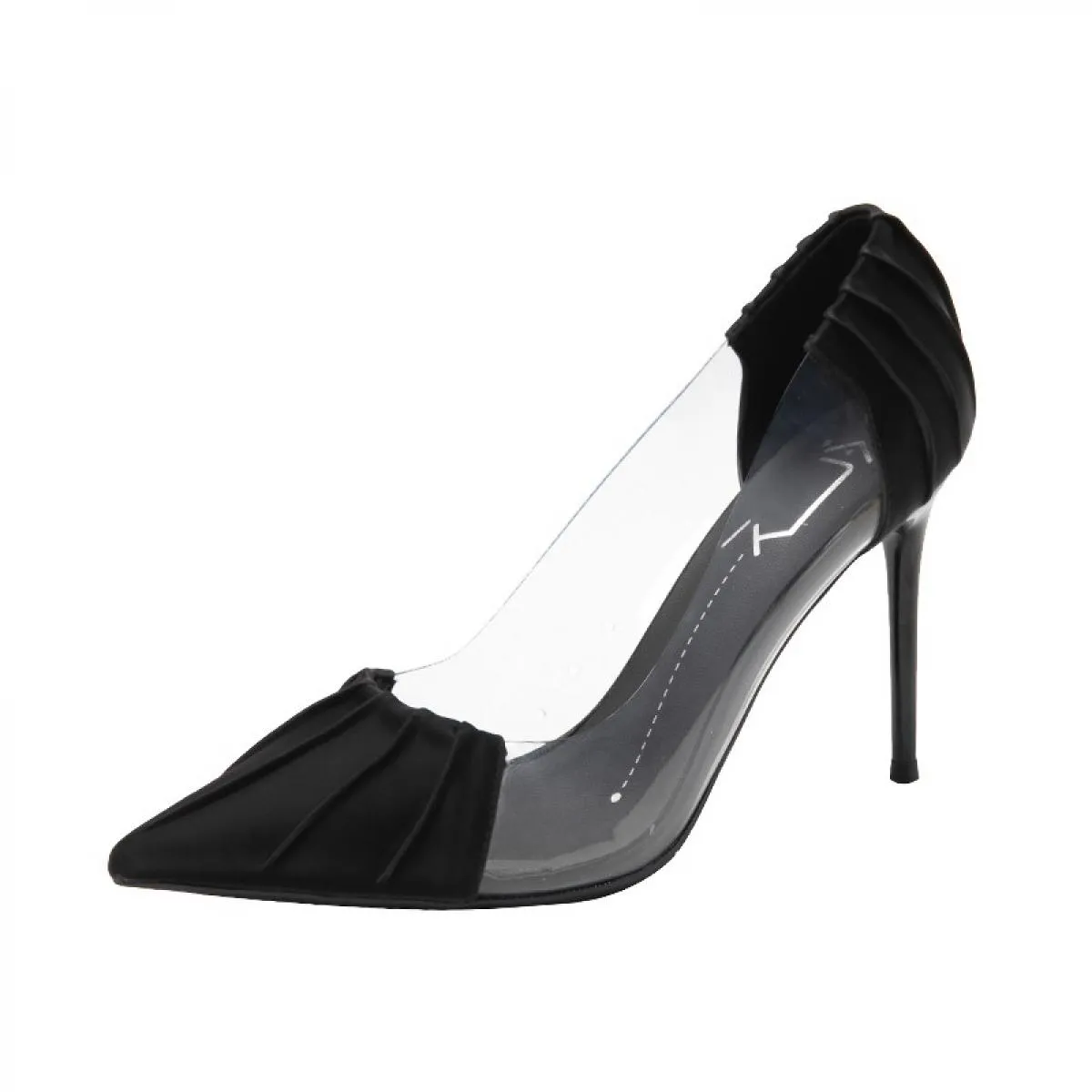 Nuove pompe di lusso Primavera Estate da donna Baotou Scarpe con tacco a spillo trasparenti Scarpe con strass a punta Scarpe sin