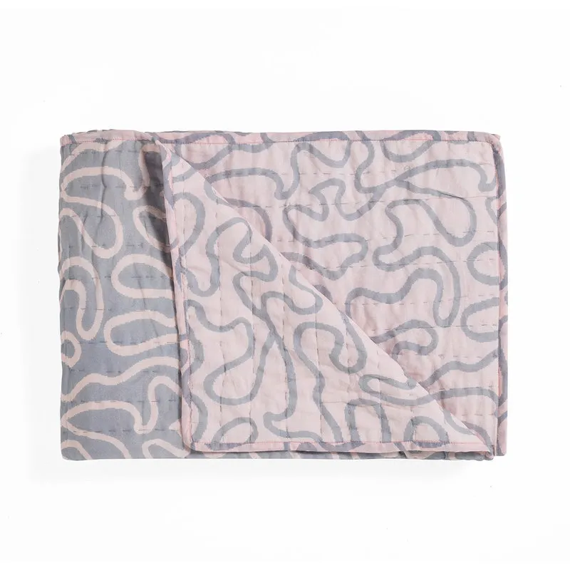 OresteLuchetta Plaid cotone DOUBLE ROSE 135x190