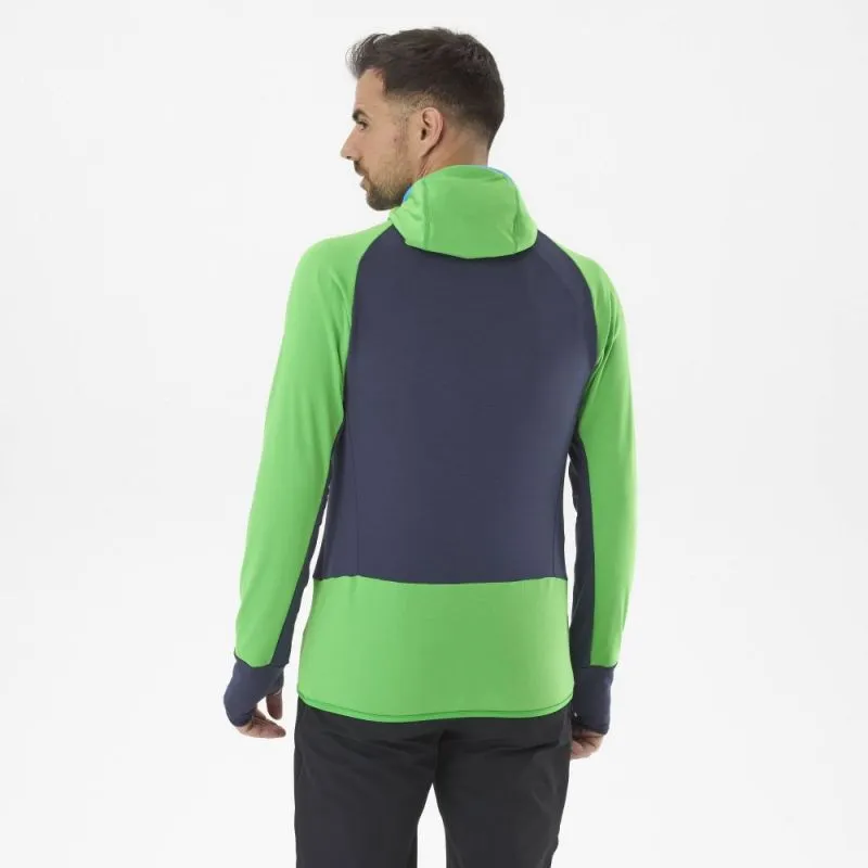 Pile polare Millet Felpa termica con cappuccio Rutor (cloro/zaffiro) Uomo