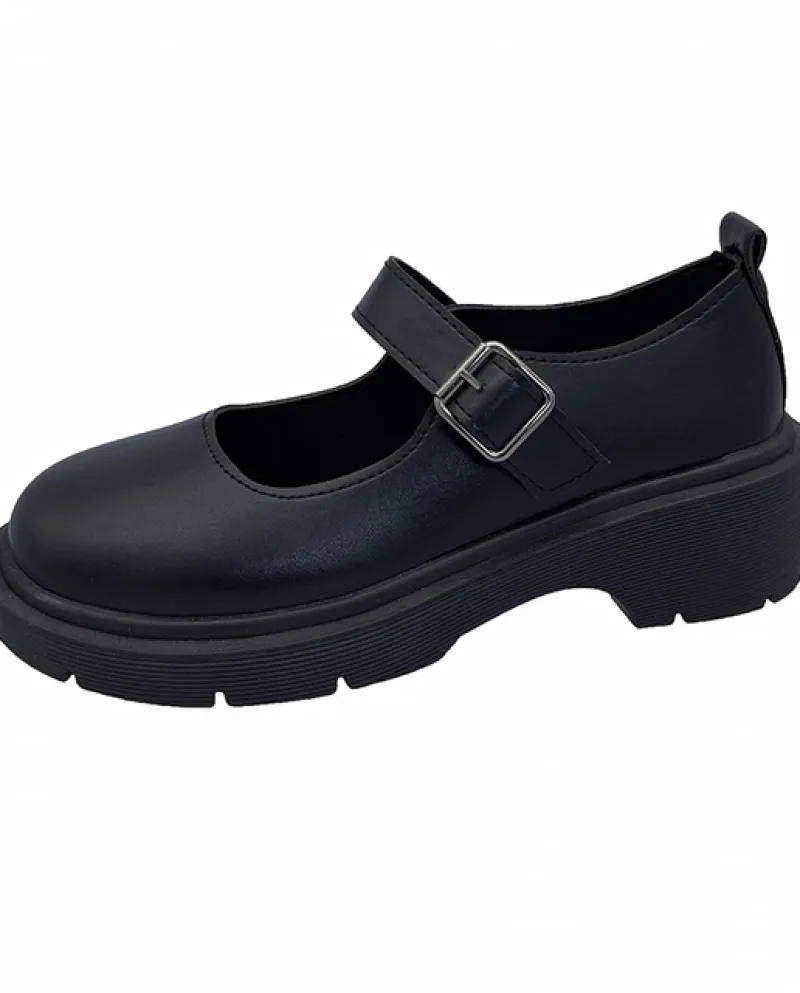 Plus Size 42 Scarpe Lolita Mary Jane Scarpe Studenti Jk Scarpe con plateau Tacco alto Cosplay Tacchi alti Zeppa in pelle vernici