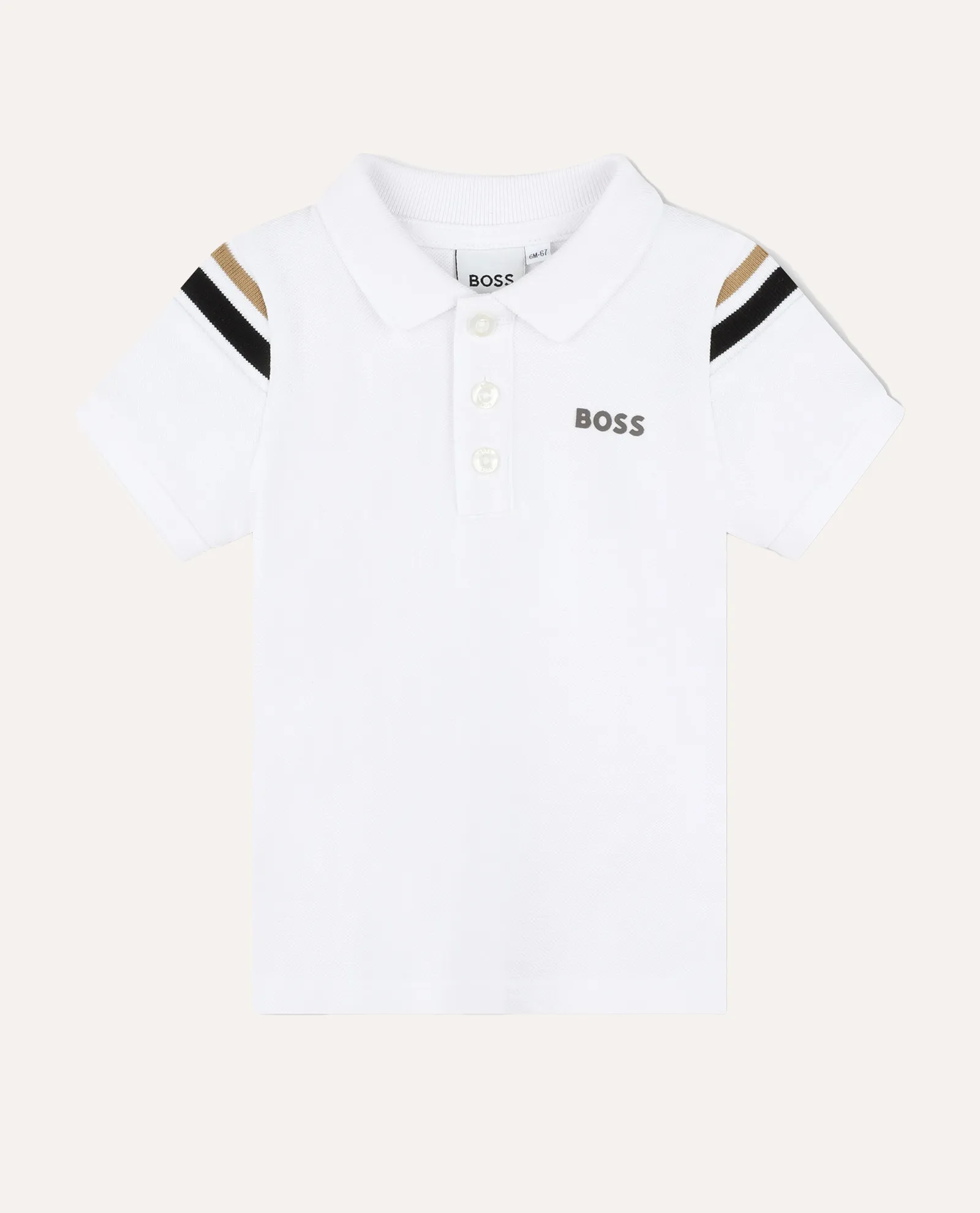 Polo Boss per bambini in cotone con logo
