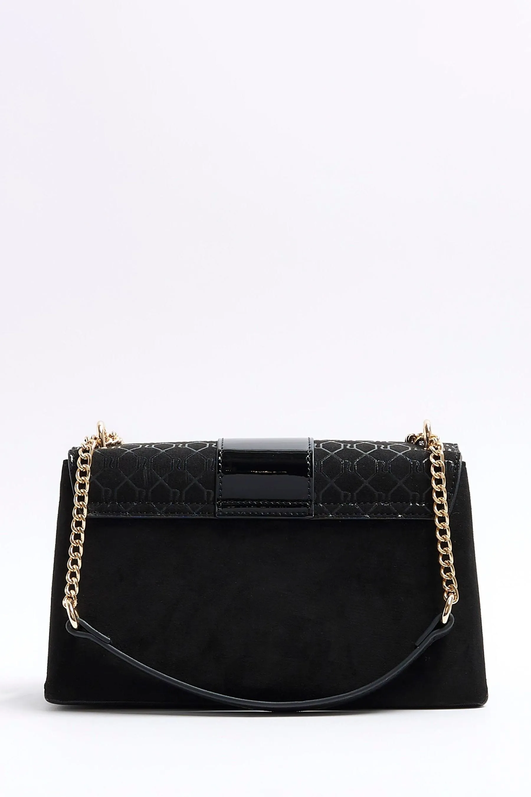 River Island - Borsa da spalla con tasca e monogramma