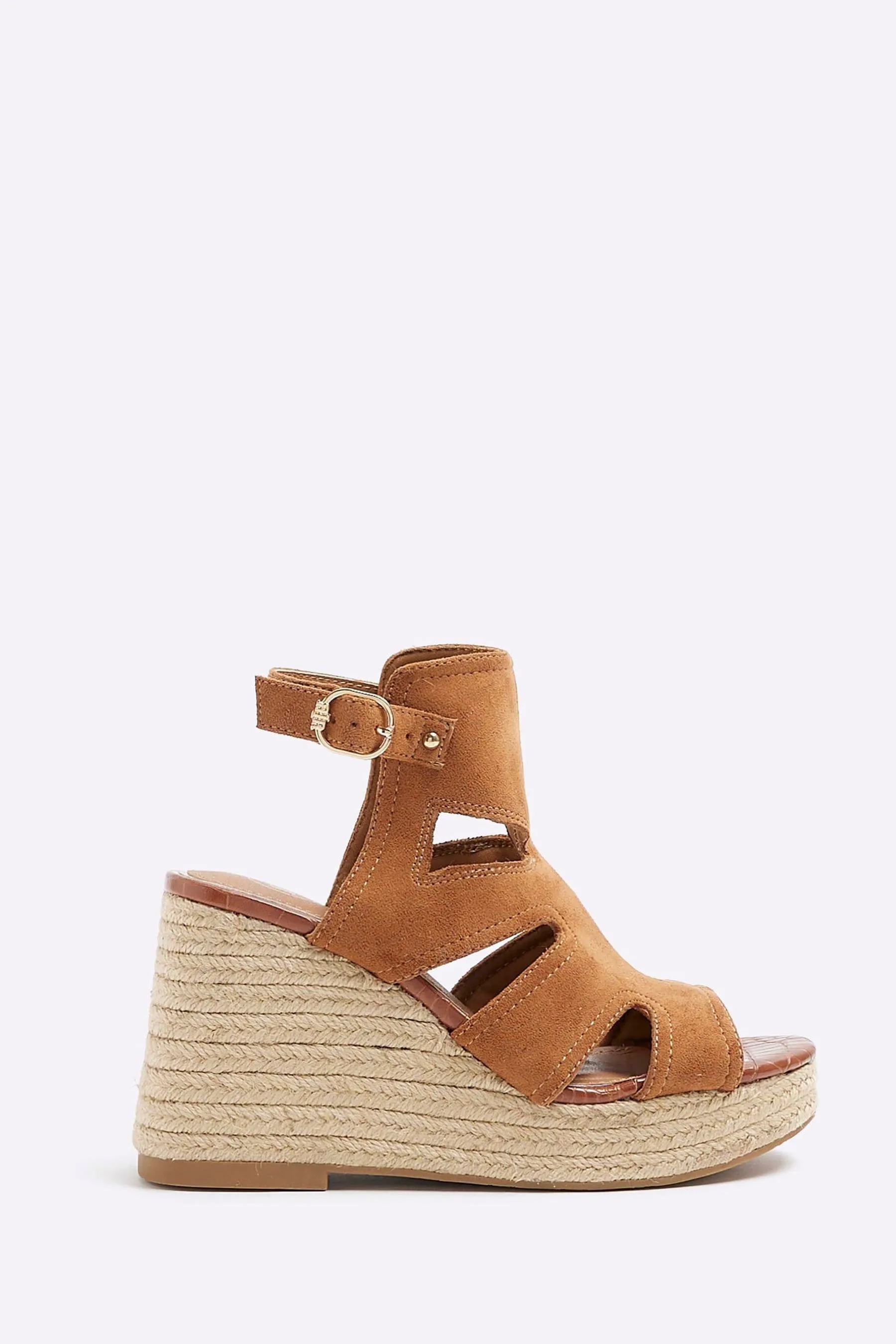 River Island - Scarpe Stivali con zeppa e cut-out