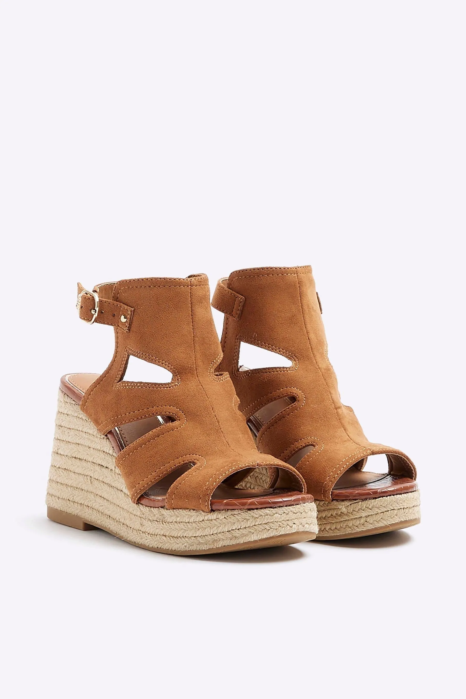River Island - Scarpe Stivali con zeppa e cut-out