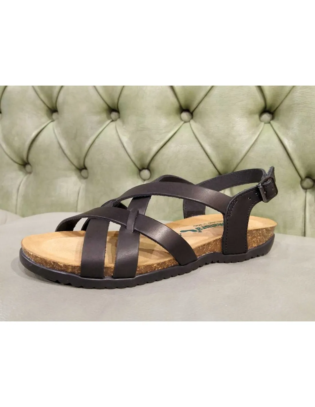 Sandali in pelle bassi da donna