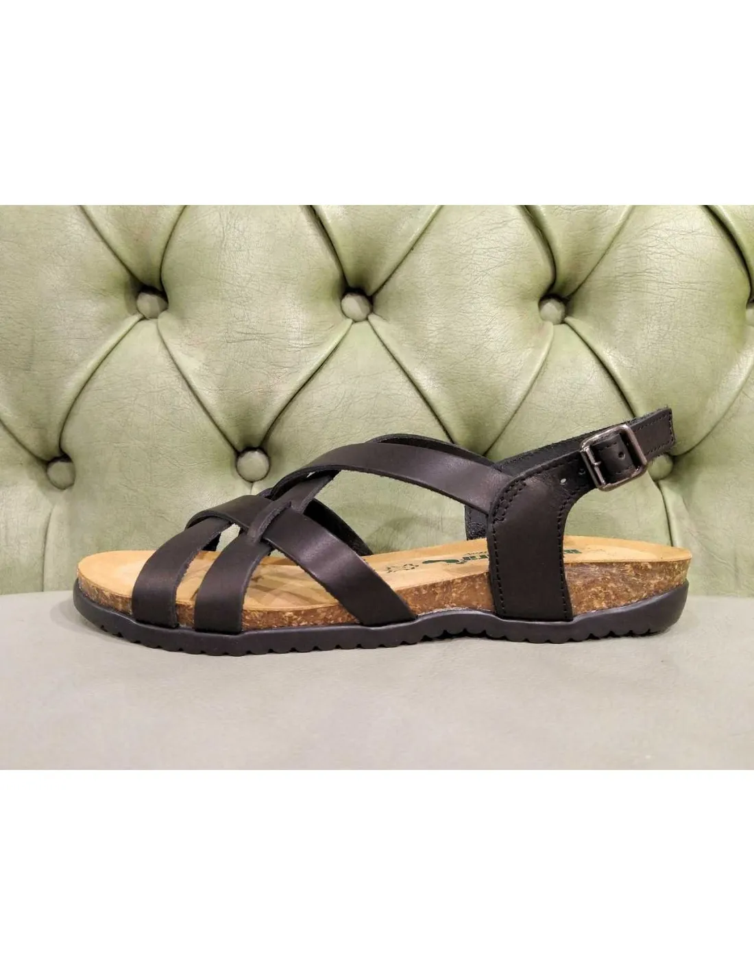 Sandali in pelle bassi da donna