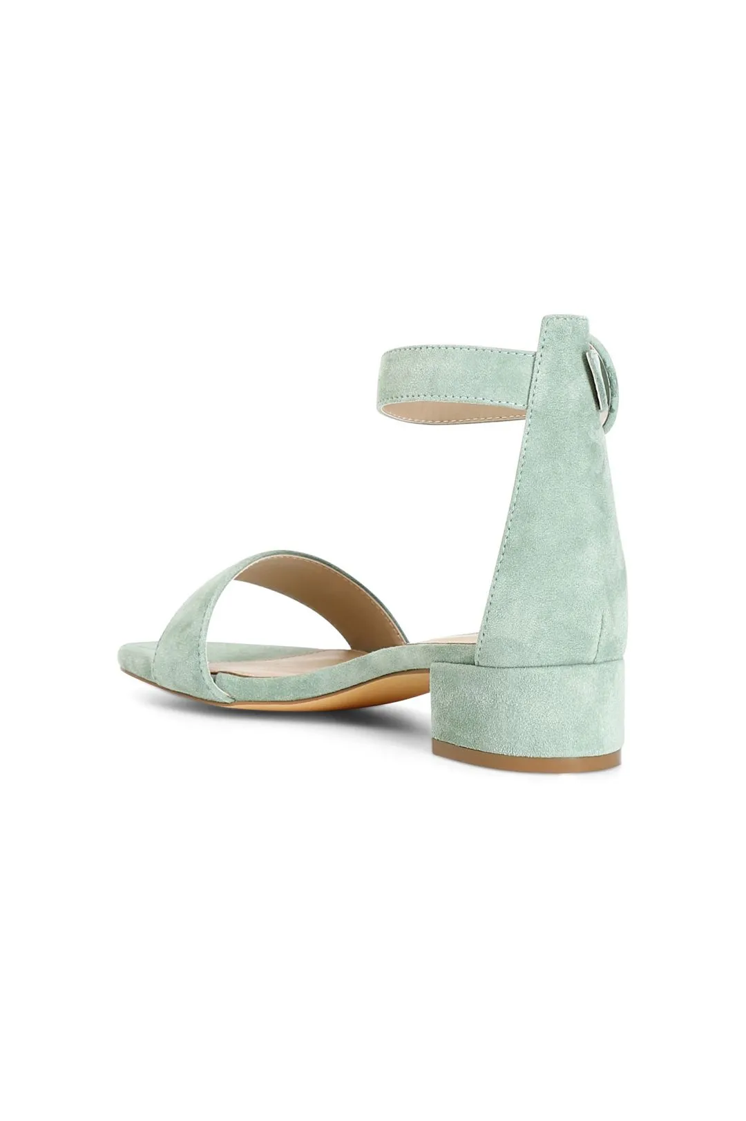sandali in pelle scamosciata con laccio alla caviglia bamboo