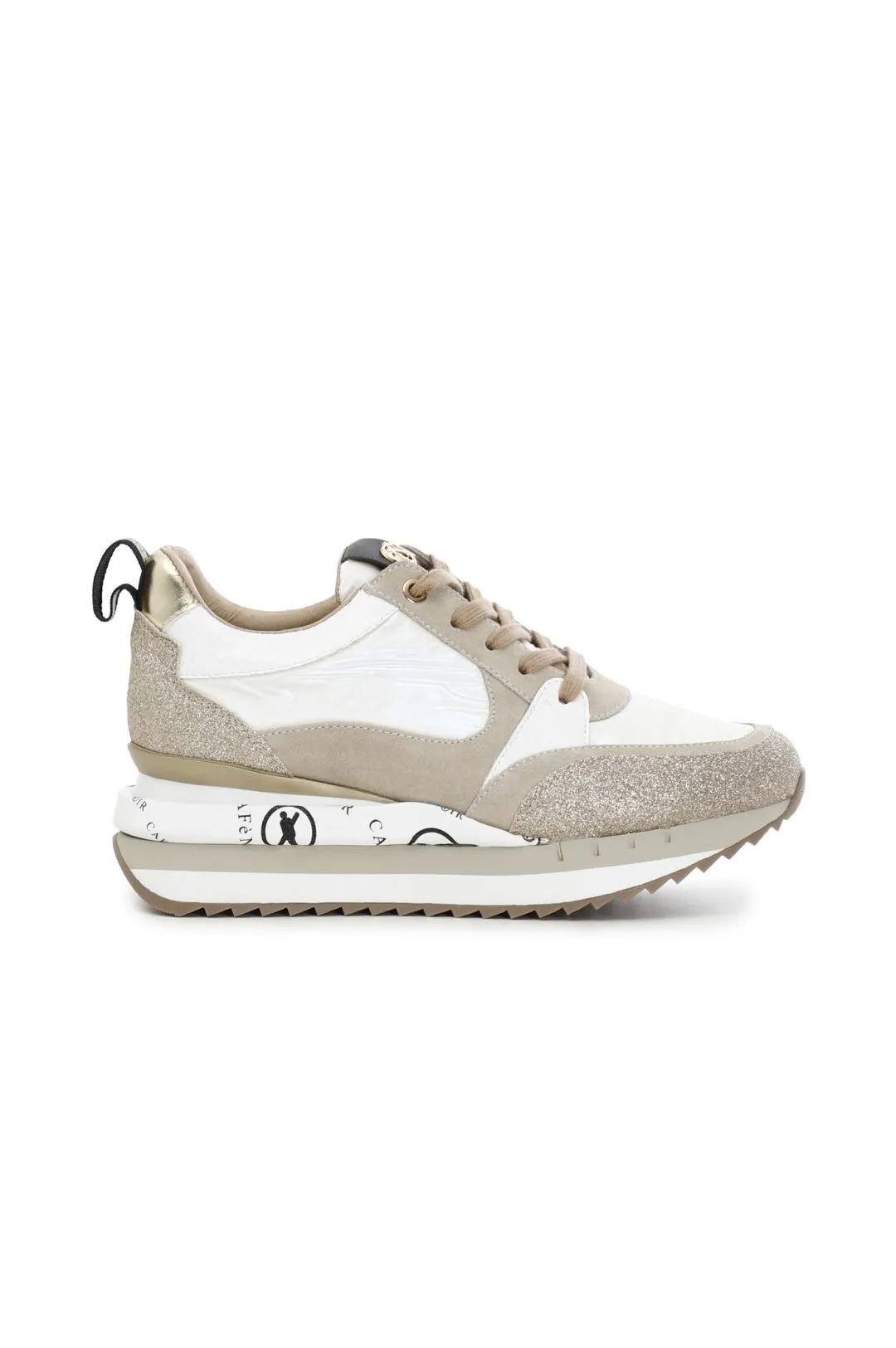 sneakers in nylon e pelle scamosciata