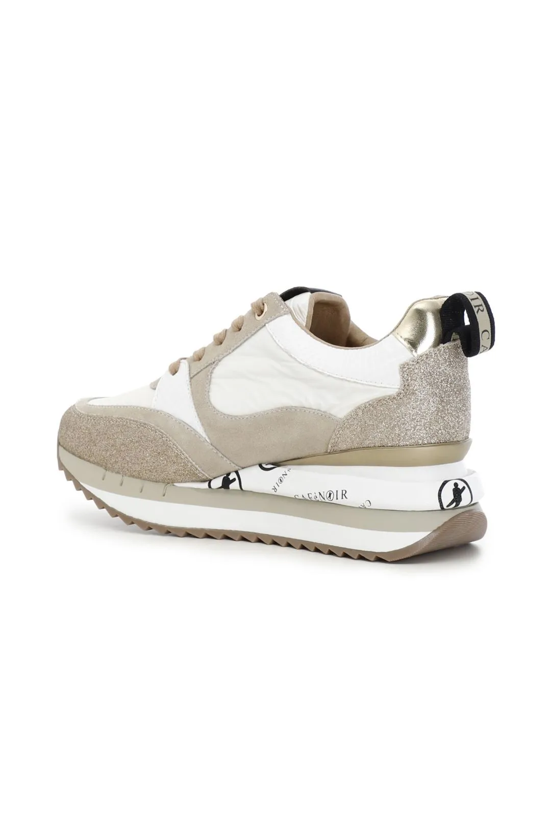 sneakers in nylon e pelle scamosciata
