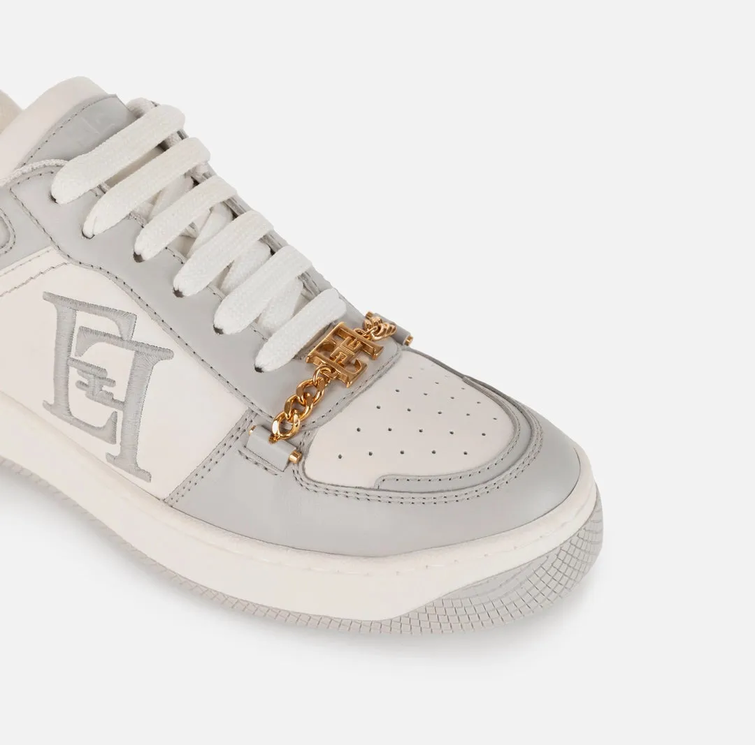 Sneakers in pelle con logo ricamato ELISABETTA FRANCHI  SA54G41E2