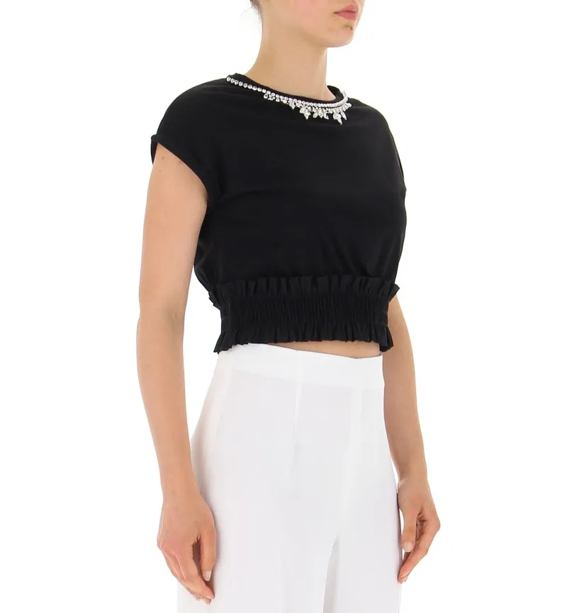T-shirt con strass