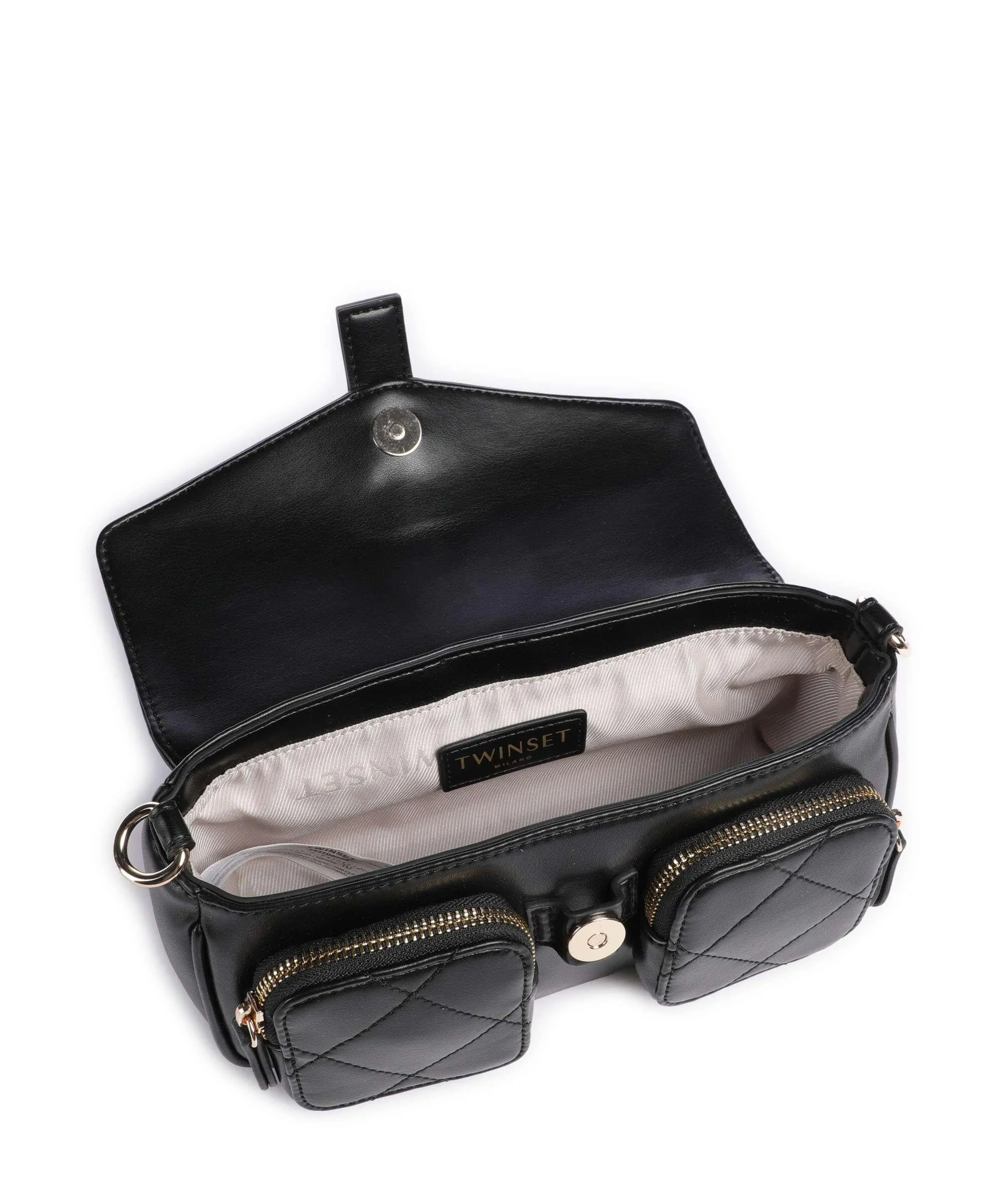  Twinset Borsa a tracolla pelle sintetica nero  