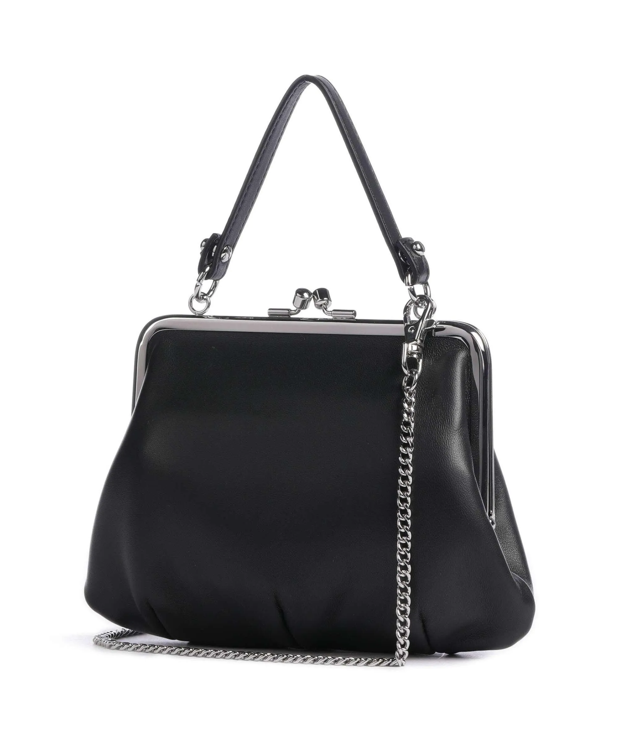  Vivienne Westwood Granny Nappa Leather Borsa a tracolla cuoio di agnello nero  