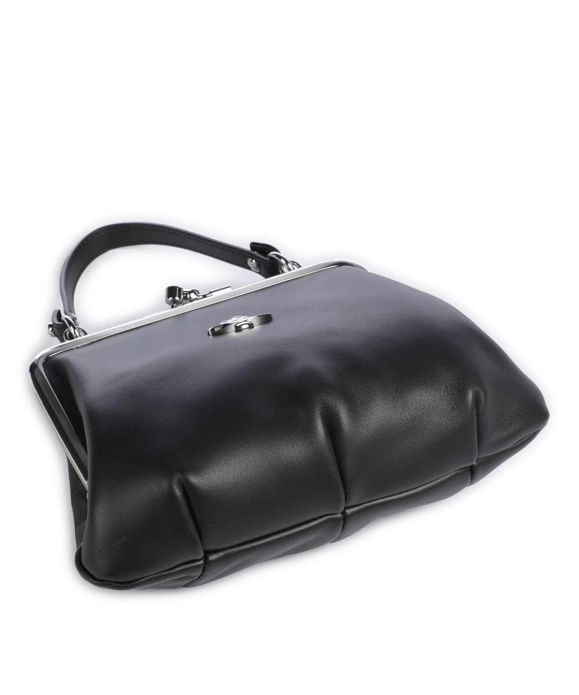  Vivienne Westwood Granny Nappa Leather Borsa a tracolla cuoio di agnello nero  