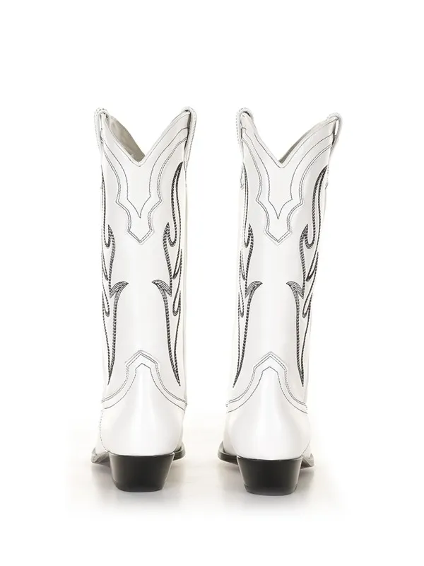 White Santa Fe Texan boot in cowboy style