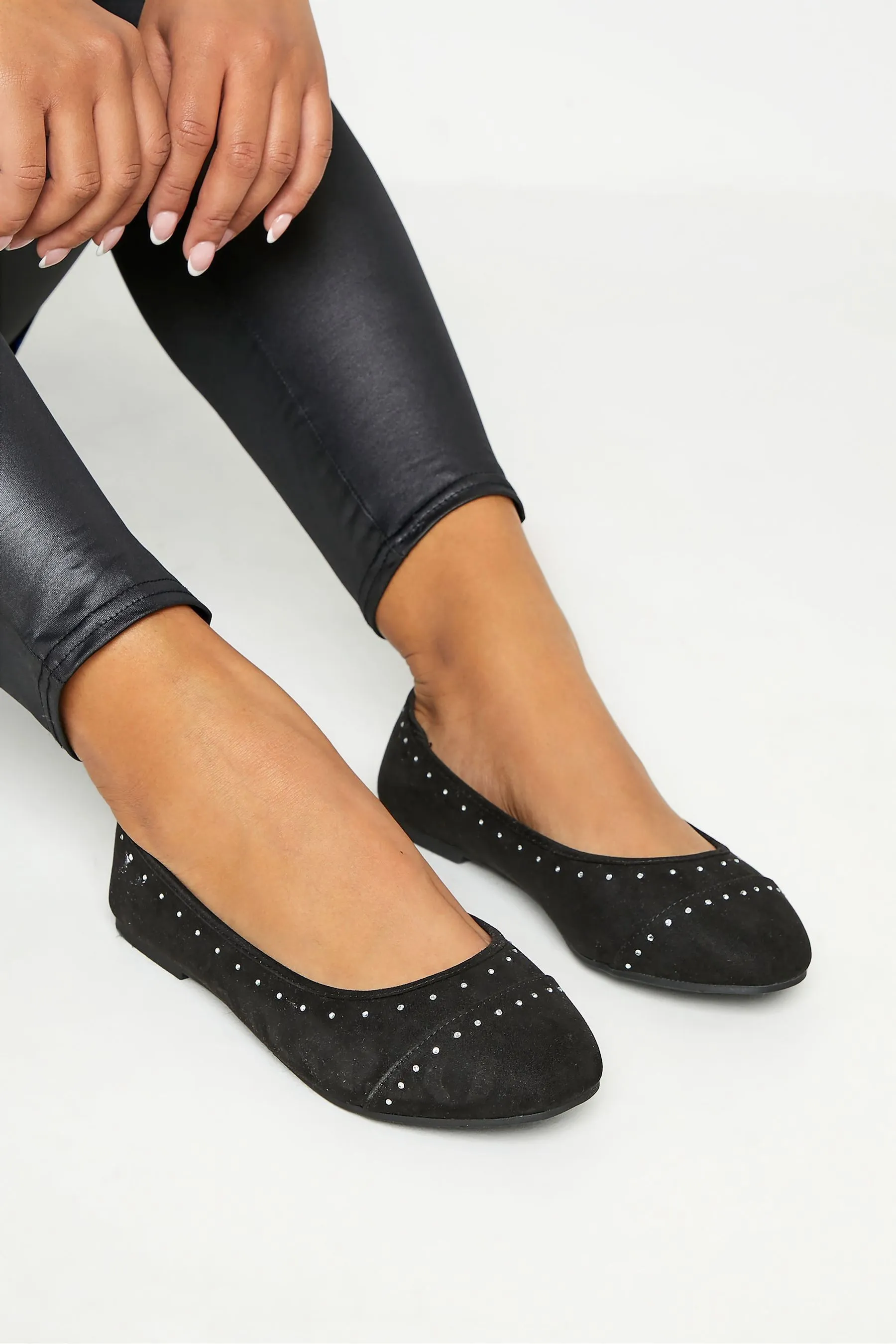 Yours Curve Vestibilità ampia - Ballerine con strass